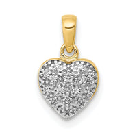 Load image into Gallery viewer, 14k w/ White Rhodium Diamond Heart Pendant
