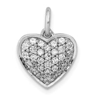 Load image into Gallery viewer, 14k White Gold 3/8ct. Diamond Heart Pendant
