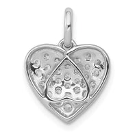 Load image into Gallery viewer, 14k White Gold 1/2ct. Diamond Heart Pendant
