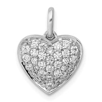 Load image into Gallery viewer, 14k White Gold 1/2ct. Diamond Heart Pendant
