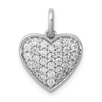 Load image into Gallery viewer, 14k White Gold 5/8ct. Diamond Heart Pendant
