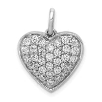 Load image into Gallery viewer, 14k White Gold 1ct. Diamond Heart Pendant
