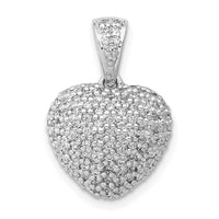 Load image into Gallery viewer, 14k White Gold 3/8ct. Diamond Heart Pendant
