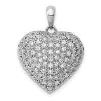 Load image into Gallery viewer, 14k White Gold 1ct. Diamond Fancy Heart Pendant
