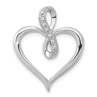 Load image into Gallery viewer, 14k White Gold 1/20ct. Diamond Heart and Infinity Pendant
