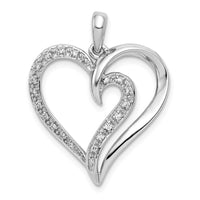 Load image into Gallery viewer, 14k White Gold 1/10ct. Diamond Heart Pendant
