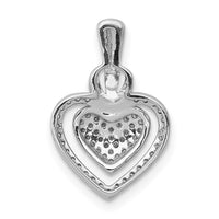 Load image into Gallery viewer, 14k White Gold 1/5ct. Diamond Fancy Double Heart Chain Slide
