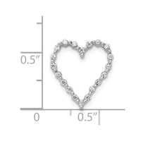 Load image into Gallery viewer, 14k White Gold 1/5ct. Diamond Heart Chain Slide
