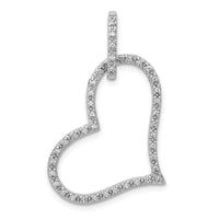 Load image into Gallery viewer, 14k White Gold 1/6ct. Diamond Heart Pendant

