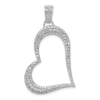 Load image into Gallery viewer, 14k White Gold 5/8ct. Diamond Heart Pendant
