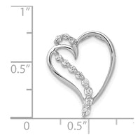Load image into Gallery viewer, 14k White Gold 1/6ct. Diamond Heart Chain Slide
