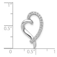 Load image into Gallery viewer, 14k White Gold 1/10ct. Diamond Heart Chain Slide

