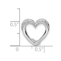 Load image into Gallery viewer, 14k White Gold 1/15ct. Diamond Heart Chain Slide
