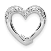 Load image into Gallery viewer, 14k White Gold 1/15ct. Diamond Heart Chain Slide

