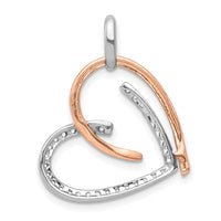 Load image into Gallery viewer, 14k White and Rose Gold 1/4ct. Diamond Heart Pendant
