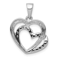 Load image into Gallery viewer, 14k White Gold Diamond Entwined Hearts Pendant
