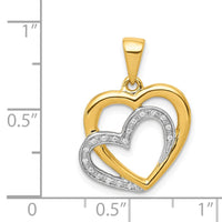 Load image into Gallery viewer, 14k .05 ct. Diamond Entwined Hearts Pendant
