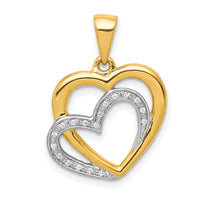 Load image into Gallery viewer, 14k .05 ct. Diamond Entwined Hearts Pendant

