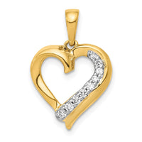 Load image into Gallery viewer, 14k 1/10ct. Diamond Heart Pendant
