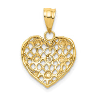 Load image into Gallery viewer, 14k and White Rhodium 1/2pt Diamond Heart Pendant
