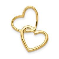 Load image into Gallery viewer, 14k Two-Tone 1/10ct. Diamond Double Heart Chain Slide
