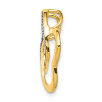 Load image into Gallery viewer, 14k .01ct. Diamond Double Entwined Heart Chain Slide
