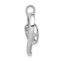 Load image into Gallery viewer, 14k White Gold 1/10ct. Diamond Heart Dangle Pendant
