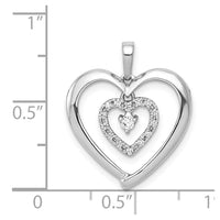Load image into Gallery viewer, 14k White Gold 1/10ct. Diamond Heart Dangle Pendant
