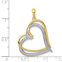 Load image into Gallery viewer, 14k 1/6ct. Diamond Double Heart Pendant
