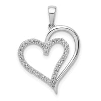 Load image into Gallery viewer, 14k White Gold 1/10ct. Diamond Heart Pendant
