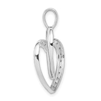 Load image into Gallery viewer, 14k White Gold 1/10ct. Diamond Double Heart Pendant

