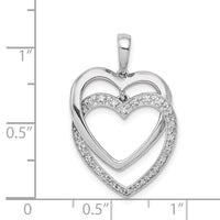 Load image into Gallery viewer, 14k White Gold 1/10ct. Diamond Double Heart Pendant
