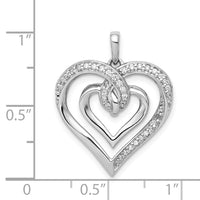 Load image into Gallery viewer, 14k White Gold 1/6ct. Diamond Entwined Heart Pendant
