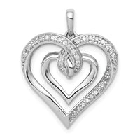 Load image into Gallery viewer, 14k White Gold 1/6ct. Diamond Entwined Heart Pendant
