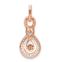 Load image into Gallery viewer, 14k Rose Gold Champagne and White Diamond Double Infinity Chain Slide
