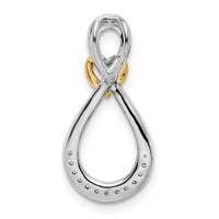 Load image into Gallery viewer, 14k Two-tone 1/20ct. Diamond Infinity w/Heart Chain Slide
