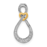 Load image into Gallery viewer, 14k Two-tone 1/20ct. Diamond Infinity w/Heart Chain Slide
