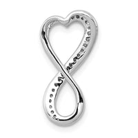 Load image into Gallery viewer, 14k White Gold Diamond Freeform Heart Infinity Chain Slide
