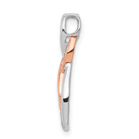 Load image into Gallery viewer, 14k White and Rose Gold Diamond Double Infinity Chain Slide
