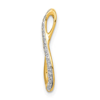Load image into Gallery viewer, 14k and Rhodium 1/20ct. Diamond Infinity Chain Slide

