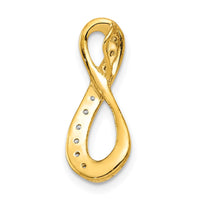 Load image into Gallery viewer, 14k and Rhodium 1/20ct. Diamond Infinity Chain Slide
