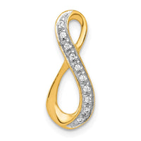 Load image into Gallery viewer, 14k and Rhodium 1/20ct. Diamond Infinity Chain Slide
