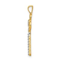 Load image into Gallery viewer, 14k Diamond Club Key Pendant
