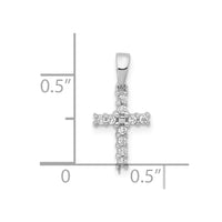 Load image into Gallery viewer, 14k White Gold Diamond Latin Cross Pendant

