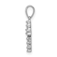 Load image into Gallery viewer, 14k White Gold 1/20ct. Diamond Latin Cross Pendant
