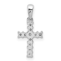 Load image into Gallery viewer, 14k White Gold 1/20ct. Diamond Latin Cross Pendant
