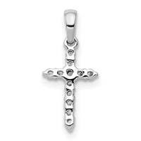 Load image into Gallery viewer, 14k White Gold Polished Diamond Cross Pendant
