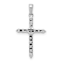 Load image into Gallery viewer, 14k White Gold Polished 1/4ct. Diamond Cross Pendant
