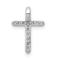 Load image into Gallery viewer, 14k White Gold Diamond Cross Pendant
