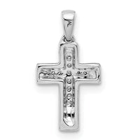 Load image into Gallery viewer, 14k White Gold Diamond Cross Pendant
